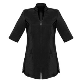 The Biz Collection Bliss Tunic is a tunic made from premium stretch fabric, easy care, with 2 front pockets.  3 colours.  6 - 20.  Great beauty tunics & uniforms.