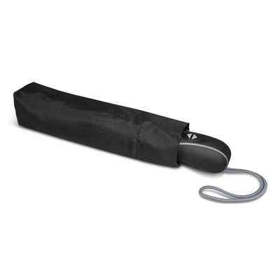 The Trends Collection Swiss Peak Traveler Umbrella is a 3 stage folding umbrella with auto open and close. 8 panel. Black. Great branded travel umbrellas.