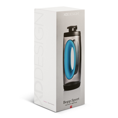 The Trends Collection Bopp Sport Activity Bottle is a futuristic translucent water bottle. Blue or Black. Great branded sports water bottles.