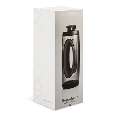 The Trends Collection Bopp Sport Activity Bottle is a futuristic translucent water bottle.  Blue or Black.  Great branded sports water bottles.