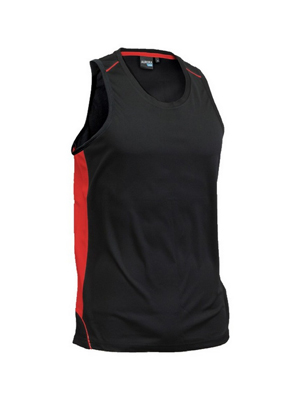 The Aurora Matchpace Singlet is 100% polyester, quick drying and breathable. Available in 6 colour combinations. Sizes XS- 5XL. Great sports apparel.