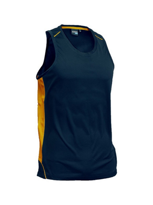 The Aurora Matchpace Singlet is 100% polyester, quick drying and breathable. Available in 6 colour combinations. Sizes XS- 5XL. Great sports apparel.