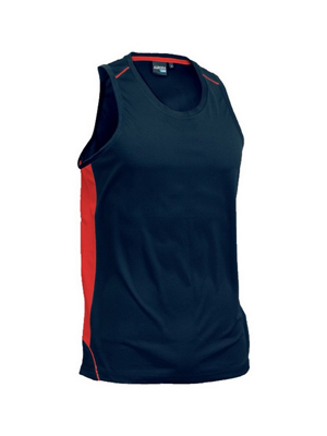 The Aurora Matchpace Singlet is 100% polyester, quick drying and breathable. Available in 6 colour combinations. Sizes XS- 5XL. Great sports apparel.