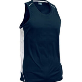 The Aurora Matchpace Singlet is 100% polyester, quick drying and breathable.  Available in 6 colour combinations.  Sizes XS- 5XL.  Great sports apparel.