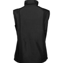 The Aurora Womens 3K Softshell Vest is a water resistant, breathable, wind proof vest.  In Black & Navy.  Sizes 8 - 18.  Great branded Aurora vests.
