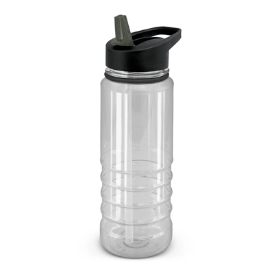 The Trends Collection Triton Elite Drink Bottle is a 750ml drink bottle. Black or Clear bottle. 9 coloured lids. Great branded mix n match drink bottles.