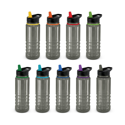The Trends Collection Triton Elite Drink Bottle is a 750ml drink bottle. Black or Clear bottle. 9 coloured lids. Great branded mix n match drink bottles.