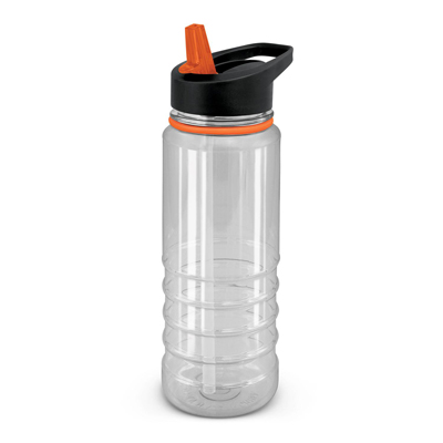 The Trends Collection Triton Elite Drink Bottle is a 750ml drink bottle. Black or Clear bottle. 9 coloured lids. Great branded mix n match drink bottles.