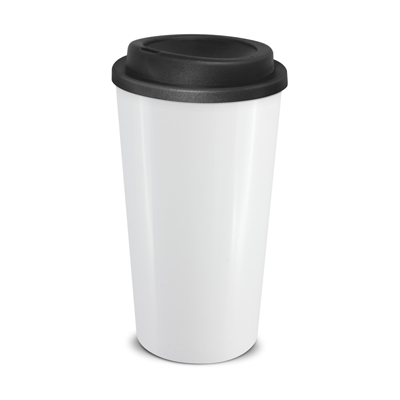 The Trends Collection Cafe Cup is a 480ml double wall reusable coffee cup with secure screw on lid. Mix n Match. 12 colours. Great reusable coffee cups.