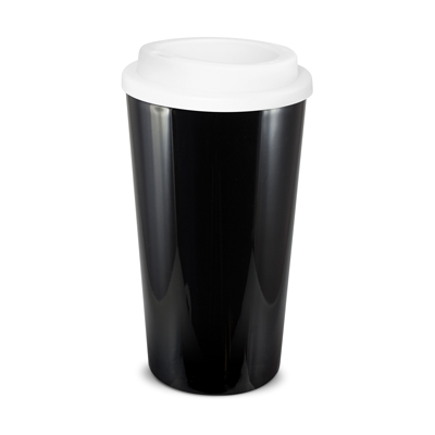 The Trends Collection Cafe Cup is a 480ml double wall reusable coffee cup with secure screw on lid. Mix n Match. 12 colours. Great reusable coffee cups.