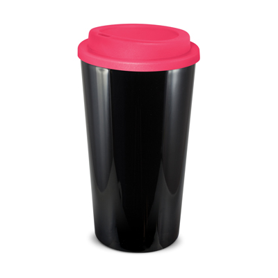 The Trends Collection Cafe Cup is a 480ml double wall reusable coffee cup with secure screw on lid. Mix n Match. 12 colours. Great reusable coffee cups.