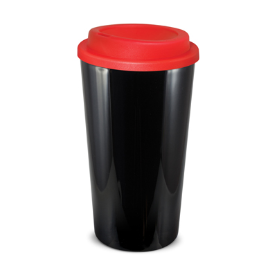 The Trends Collection Cafe Cup is a 480ml double wall reusable coffee cup with secure screw on lid. Mix n Match. 12 colours. Great reusable coffee cups.