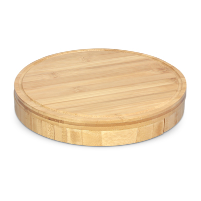 The Trends Collection Kensington Cheese Board is a taste bamboo cheese board with 2 knives and a cheese fork.  In Wood.  Laser Engraving available.  Great corporate gifts.