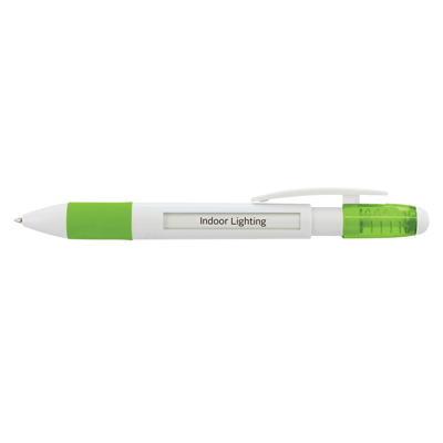 The TRENDS Vision Message Pen is a retractable plastic ball pen with white barrel. Can have 6 different messages. 6 colours.
