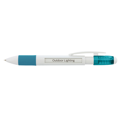 The TRENDS Vision Message Pen is a retractable plastic ball pen with white barrel. Can have 6 different messages. 6 colours.