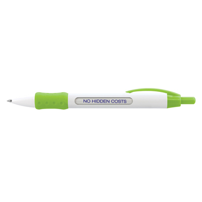 The TRENDS Atara Message Pen is a retractable plastic ball pen with white barrel. Multi message available. Great branded promo pens.