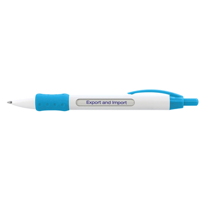 The TRENDS Atara Message Pen is a retractable plastic ball pen with white barrel. Multi message available. Great branded promo pens.