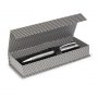 The Trends Collection Belmont Ball Pen is a refined twist action brass ball pen with unique 3D etched pattern.  Silver/Black.  Great branded pens & corporate gifts.