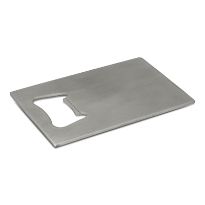The Trends Collection Fiesta Bottle Opener is a credit card shaped stainless steel bottle opener.  Large branding area.  5 colours.  Great branded bottle openers.