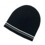 stripe beanie black grey 0006