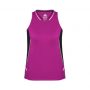 SG702L Biz Collection Womens Renegade Singlet MagentaBlack_Front