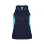 SG702L Biz Collection Womens Renegade Singlet NavySky_Front