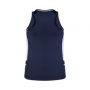 SG702L Biz Collection Womens Renegade Singlet NavyWhite_Back