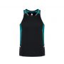 SG702M Biz Collection Mens Renegade Singlet Black Teal