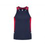 SG702M Biz Collection Mens Renegade Singlet Navy Red