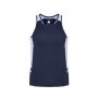 SG702M Biz Collection Mens Renegade Singlet Navy White