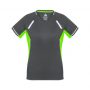 T701LS Biz Collection Ladies Renegade Tee Grey Fluoro Lime