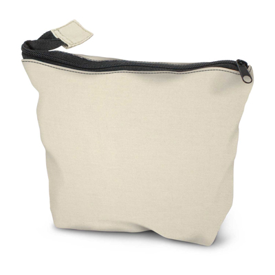 The Trends Collection Trento Cosmetic Bag is a petite cosmetic bag made from 140gsm cotton and full colour branding.  Great custom branded beauty bags