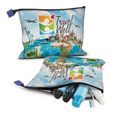 The Trends Collection Milano Toiletry Bag is a toiletry and cosmetic bag made from 140gsm cotton. Branded in full colour.  Great promotional beauty bags.