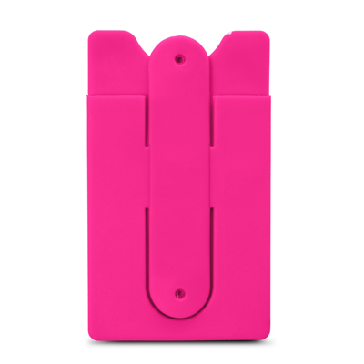 The Trends Collection Snap Phone Wallet is a soft touch silicone wallet with snap out phone stand. 13 colours. Great branded phone wallets for your clients.