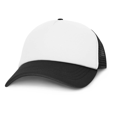 The TRENDS Cruise Mesh Cap is a premium quality, structured 5 panel trucker cap.  Padded polyester and breathable mesh.  Print or transfer branding.