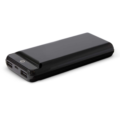 The Trends Collection Xenotec 20k Power Bank is the next generation power bank.  Black.  Great branded lithium powered power banks for clients.