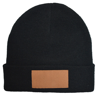 The Legend Life Badge Beanie is a knitted acrylic beanie with faux leather badge.  In Black.  One size fits most.  Great branded headwear & acrylic beanies.