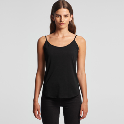 The AS Colour Pillar String Singlet s a regular, lightweight 120gsm cotton singlet.  Thin Straps.  Black or White.  Great branded string singlets.