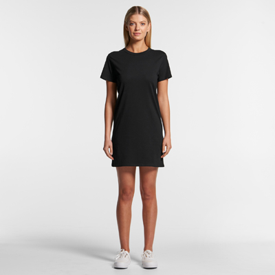 The AS Colour Mika Short Sleeve Dress is a slim fit, scoop neck, short length, short sleeve dress.  Grey or Black.  Great cotton dresses from AS Colour.
