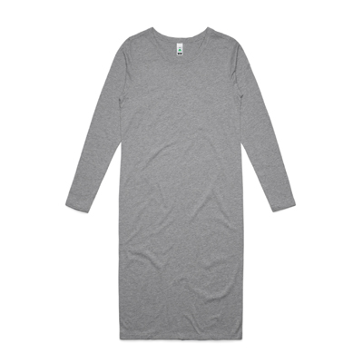 The AS Colour Mika Long Sleeve Dress is a slim fit, scoop neck, short length, long sleeve dress.  Grey or Black.  Great cotton dresses from AS Colour.