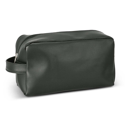 The Trends Collection Portland Toiletry Bag is a stylish toiletry bag made from leather look PU.  Black.  Great branded toiletry travel bags.