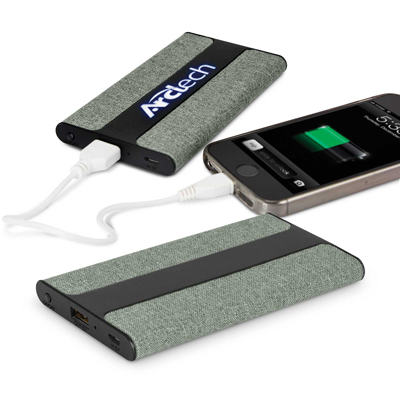 The Trends Collection Lumos Light Up Power Bank is a futuristic 4000mAh power bank with poly-canvas finish.  Great branded practical power banks.