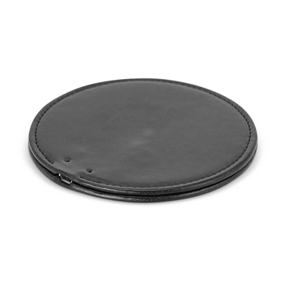 The Trends Collection Hadron Wireless Charger is a smart 5W phone charger.  Stylish Leather look. White or Black.  Great branded wireless chargers.