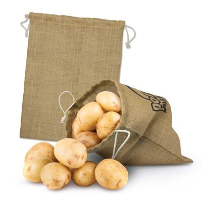 The Trends Collection Jute Produce Bag Large is a reusable jute bag with drawstring closure.  Natural.  Great branded natural fibre eco bags.
