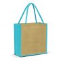 108037 Trends Collection Monza Jute Tote Bag – Natural/Light Blue – Promotrenz