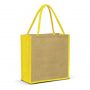 108037 Trends Collection Monza Jute Tote Bag – Natural/Yellow – Promotrenz
