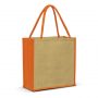 108037 Trends Collection Monza Jute Tote Bag – Natural/Orange – Promotrenz