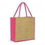 108037 Trends Collection Monza Jute Tote Bag – Natural/Pink – Promotrenz