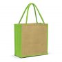 108037 Trends Collection Monza Jute Tote Bag – Natural/Bright Green – Promotrenz