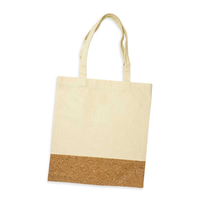 The Trends Collection Oakridge Tote Bag is a smart tote bag made from 280gsm heavy cotton canvas.  Natural with cork front.  Great branded tote bags.